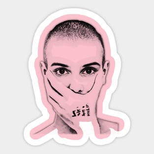 sinead oconnor on soft pink Sticker